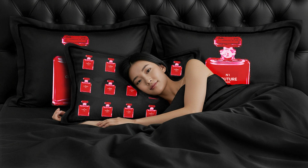 A Dash of Red: Bold Bedroom Decor with Bella Bella & Co.’s Duvet Covers, Pillow Shams, and Velvet Throw Pillows