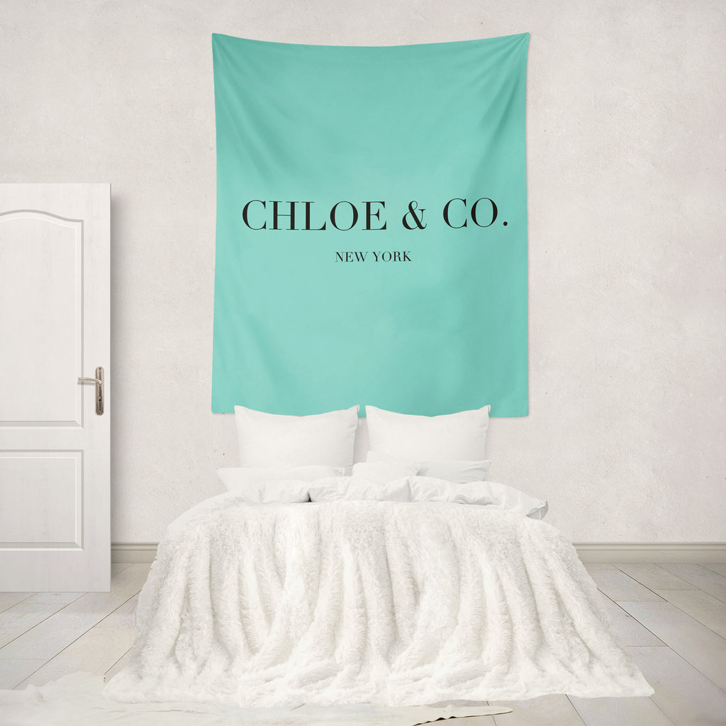 Breakfast at Tiffanys Custom Name Wall Tapestry