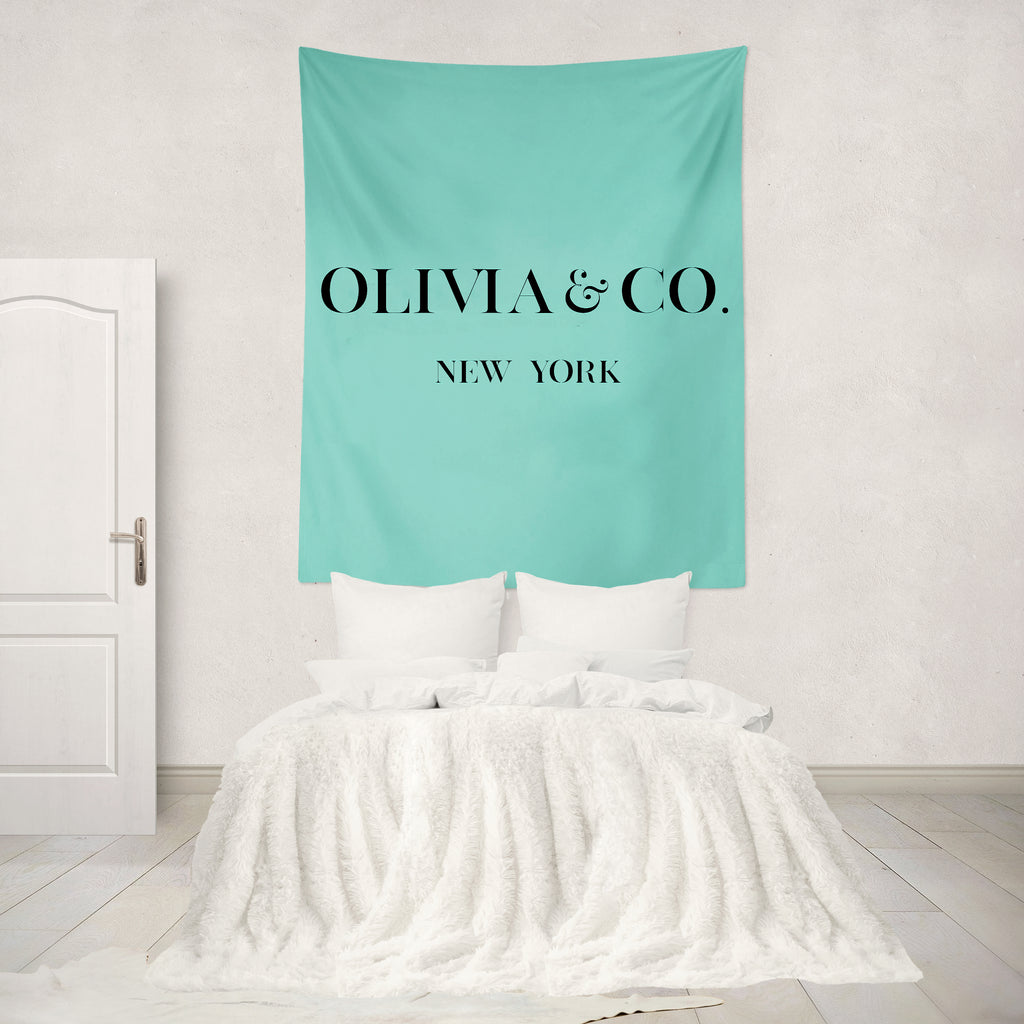 Bella Bella & Co. Custom Name Aqua Wall Tapestry