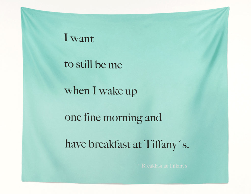 Breakfast at Tiffanys Quote Wall Tapestry