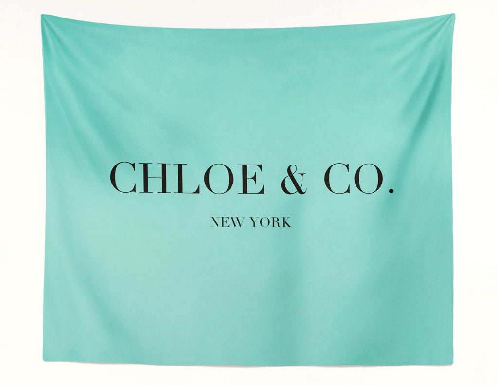 Breakfast at Tiffanys Custom Name Wall Tapestry