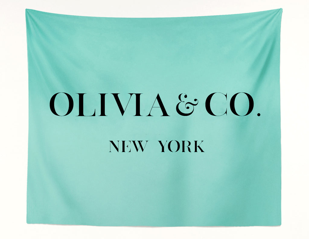 Bella Bella & Co. Custom Name Aqua Wall Tapestry