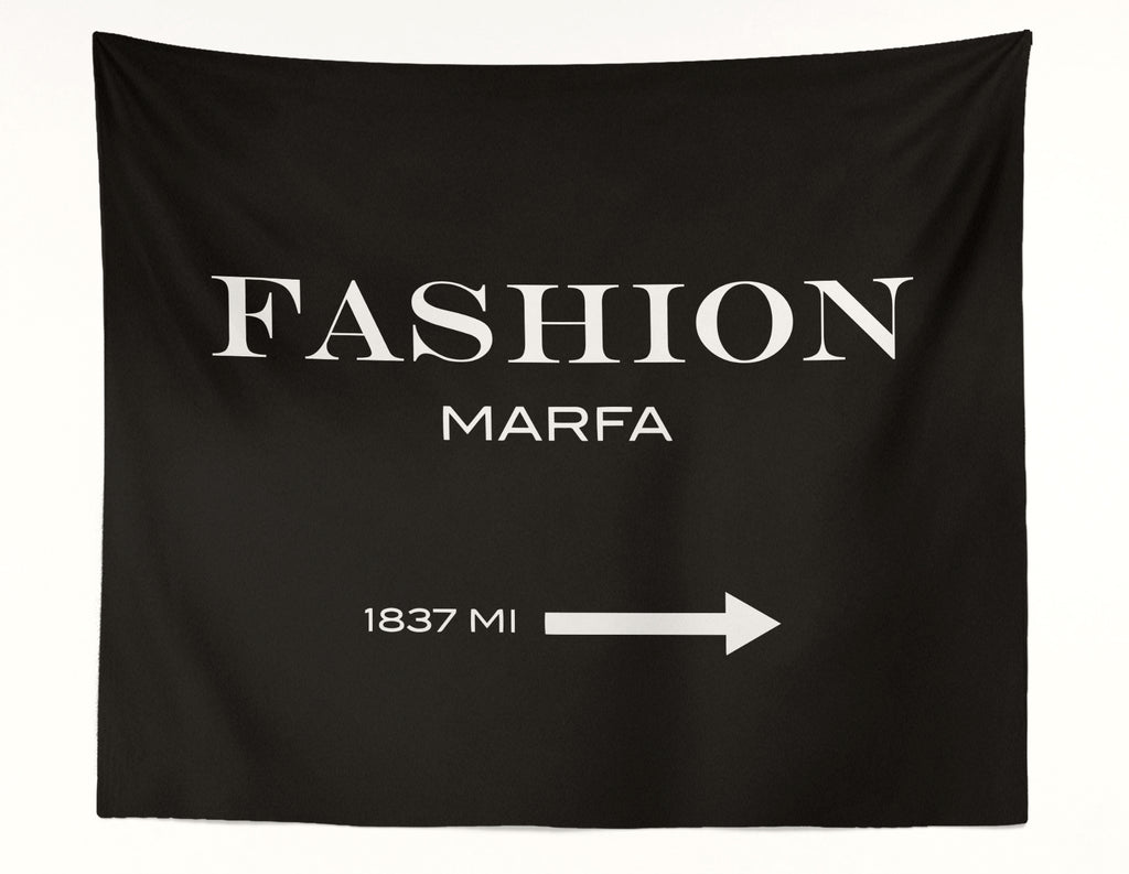 Fashion Marfa Black Wall Tapestry