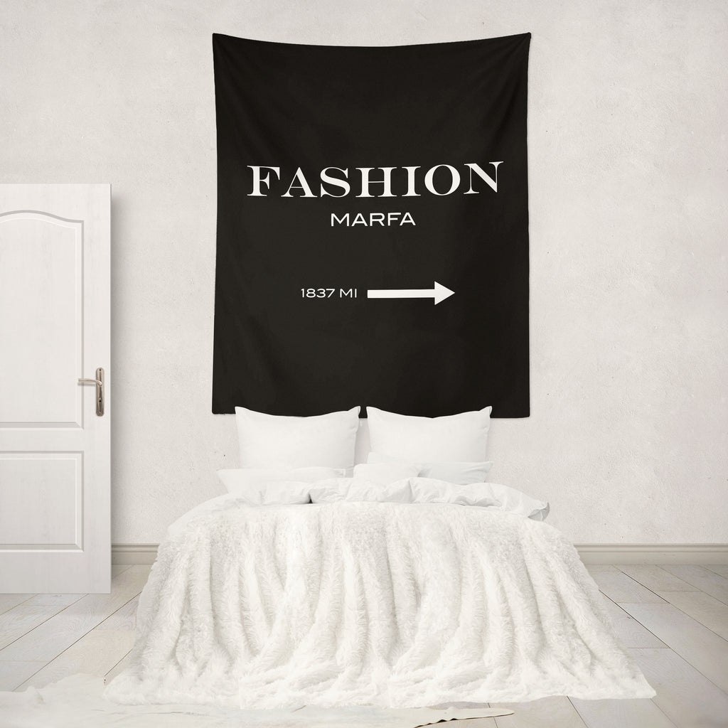 Fashion Marfa Black Wall Tapestry