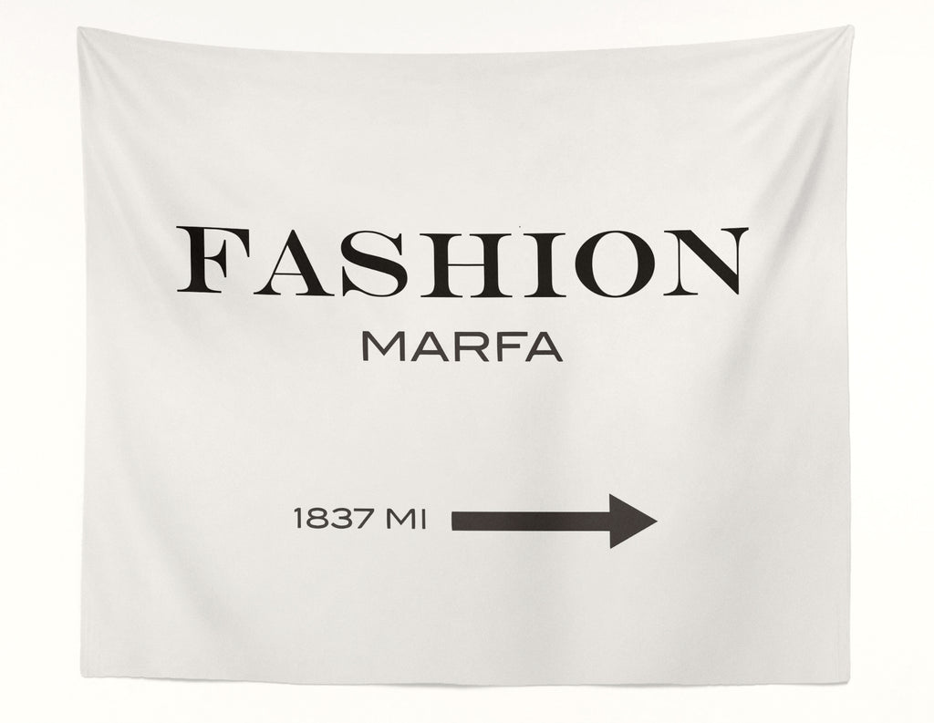 Fashion Marfa White Wall Tapestry