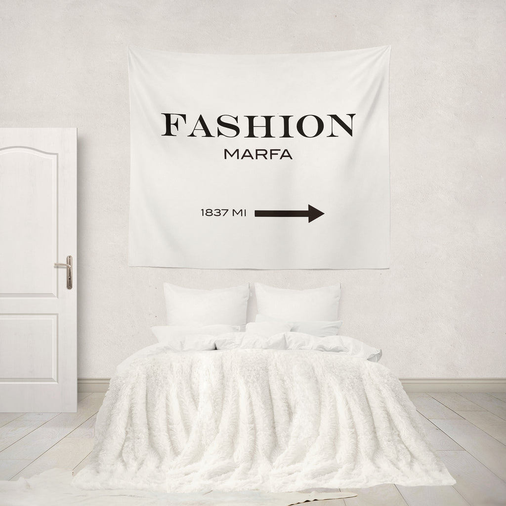 Fashion Marfa White Wall Tapestry