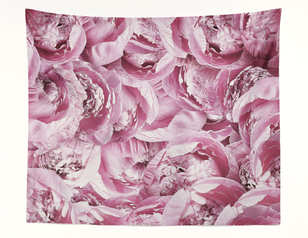 Light Lavender Peonies Floral Wall Tapestry
