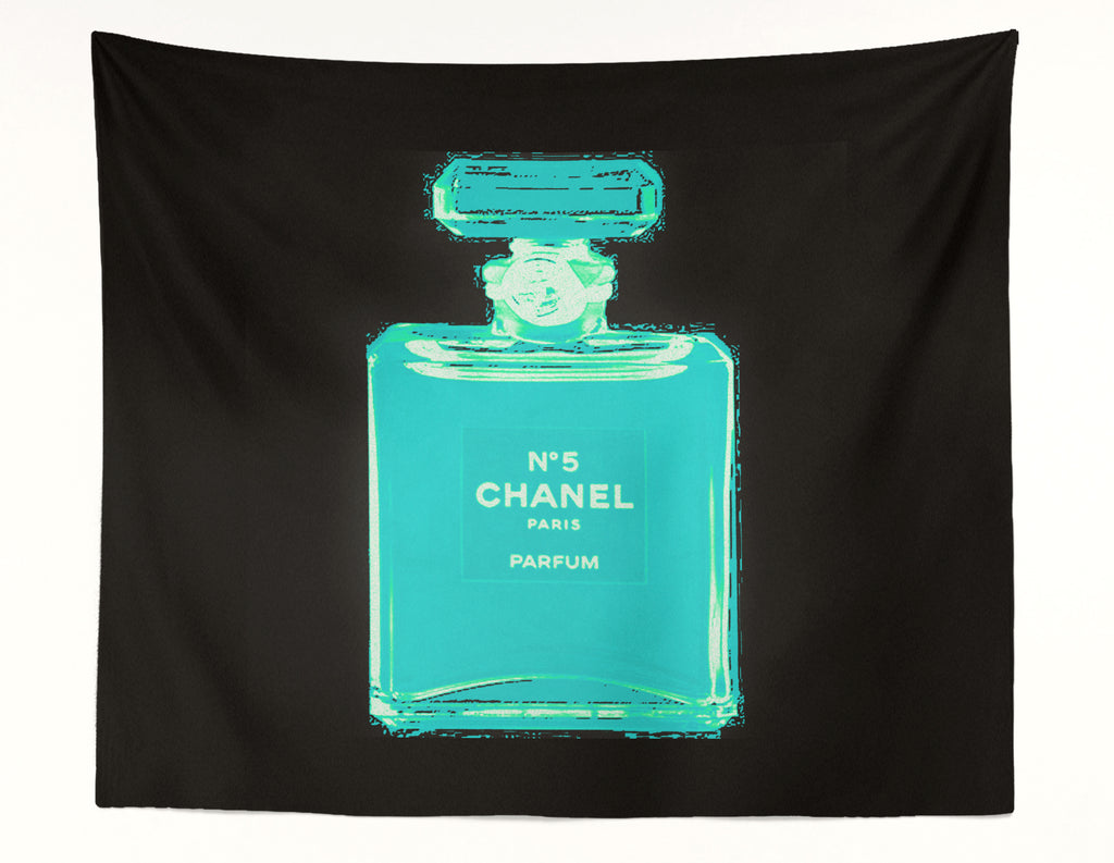 Perfume Icon Pop Art Blue Wall Tapestry