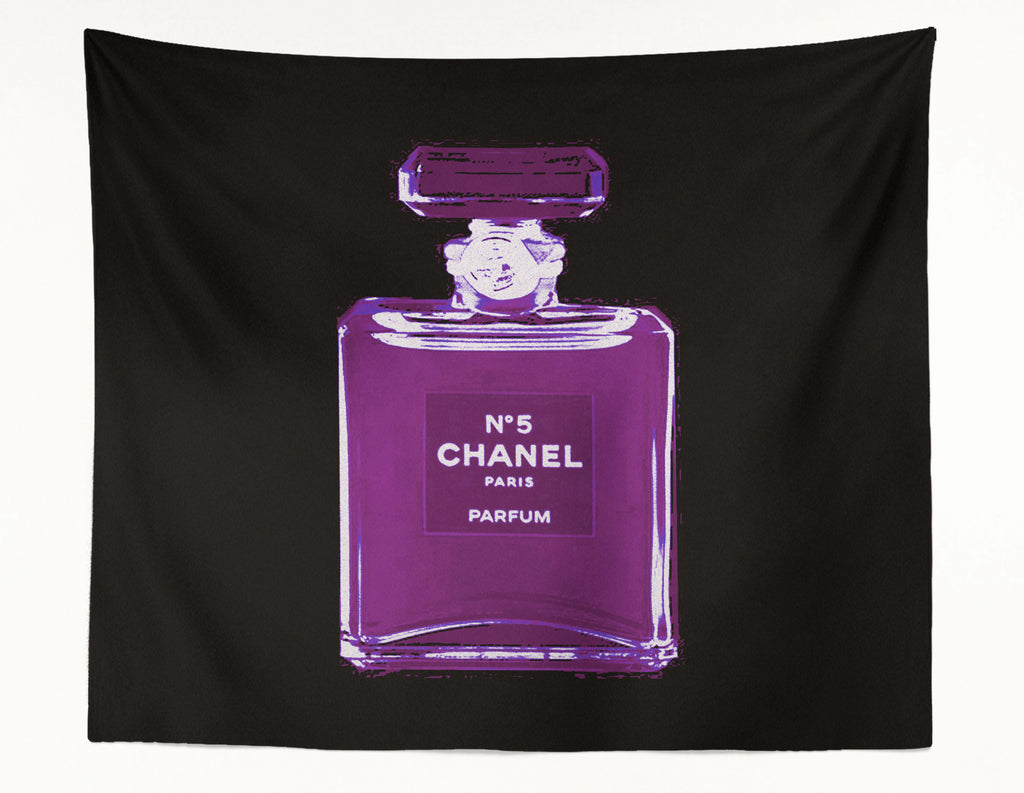 Perfume Icon Pop Art Purple Wall Tapestry
