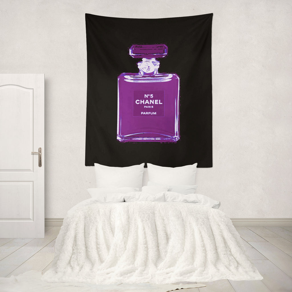 Perfume Icon Pop Art Purple Wall Tapestry