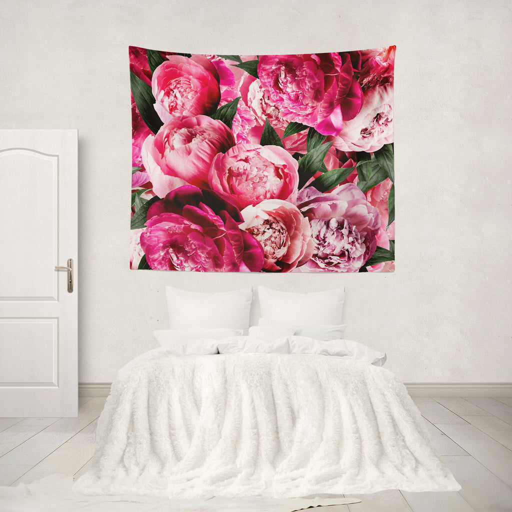 Peony Garden Wall Tapestry