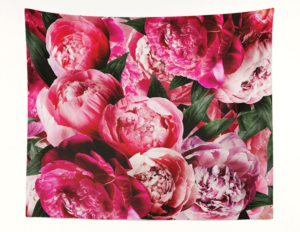 Peony Garden Wall Tapestry