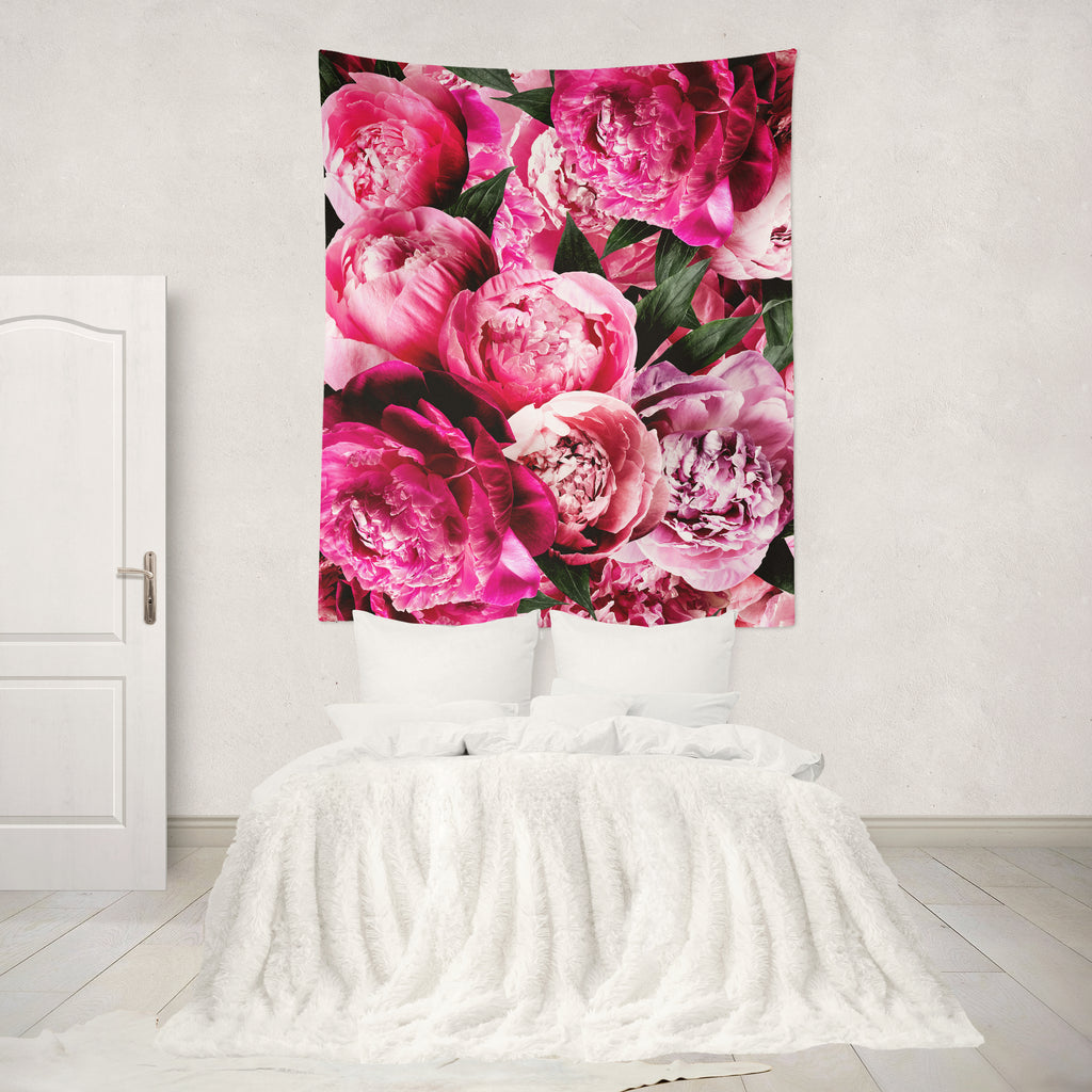 Peony Garden Wall Tapestry