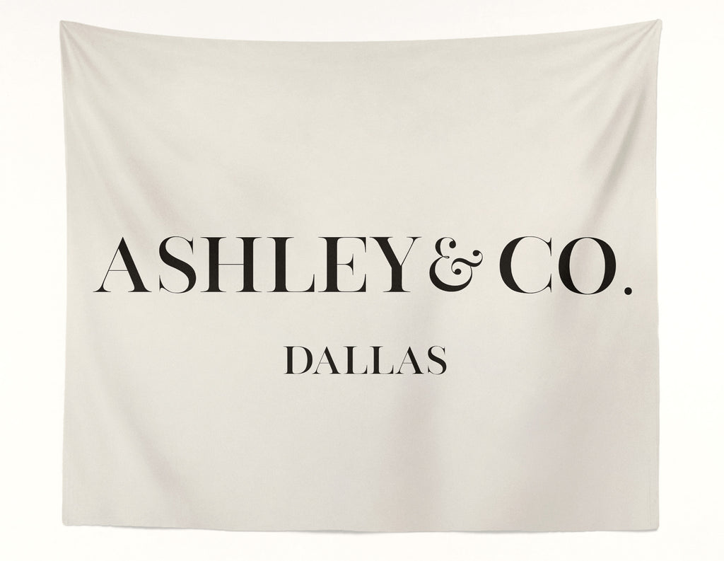 Bella Bella & Co. Custom Name Ivory Wall Tapestry